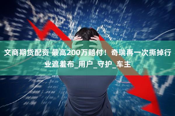 文商期货配资 最高200万赔付！奇瑞再一次撕掉行业遮羞布_用户_守护_车主
