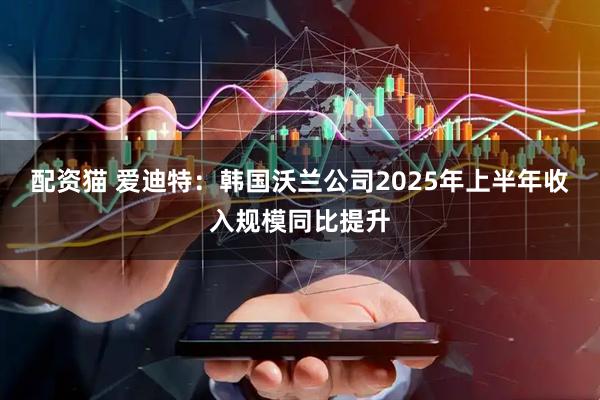 配资猫 爱迪特：韩国沃兰公司2025年上半年收入规模同比提升
