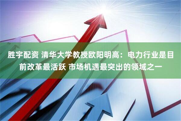 胜宇配资 清华大学教授欧阳明高：电力行业是目前改革最活跃 市场机遇最突出的领域之一